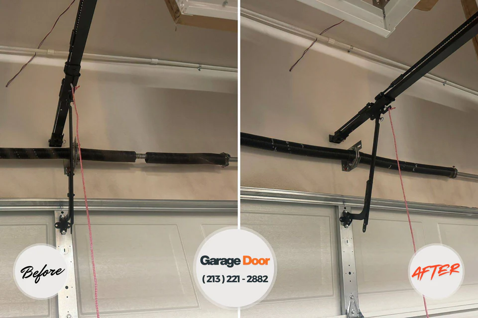 Before and after: garage door repair Timber Pines, FL